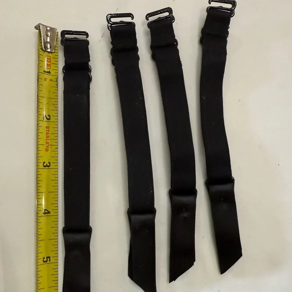 NEW Garter/stocking suspenders elastic adj set (4) black